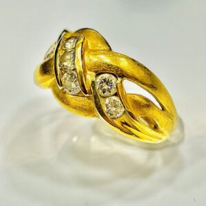 K18 メレダイヤ0.50ct付リング